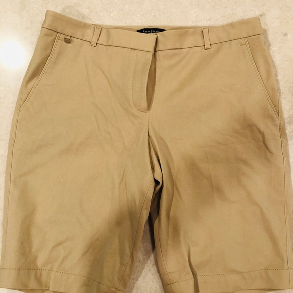 White House Black Market WHBM Bermuda Shorts - Stone - Picture 1 of 5